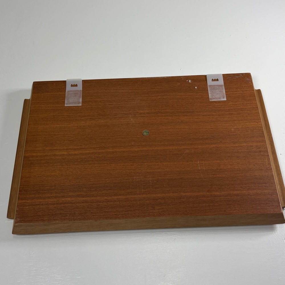 Goose geese vintage wood inlay serving tray - Picture 3 of 8